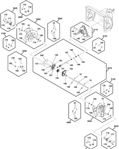 Auger Drive Group Diagram and Parts List for 1696618-00-S1024  Briggs and Stratton Snow Blower